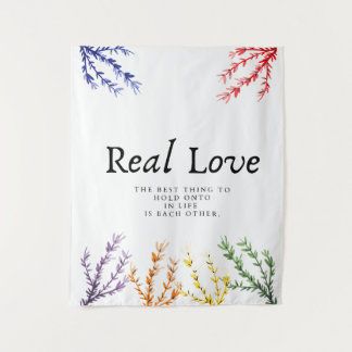 Tenture texte d'amour véritable et œuvre d'art murale de c