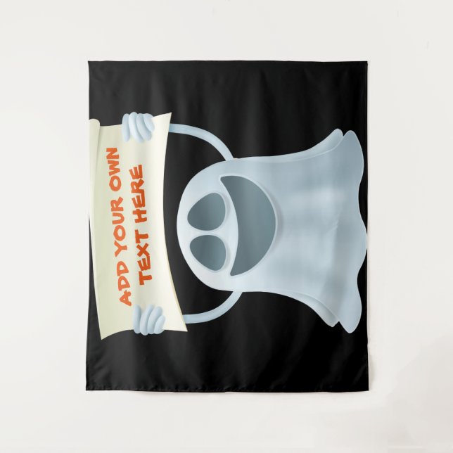 Tenture Texte d'attente du fantôme (Devant)