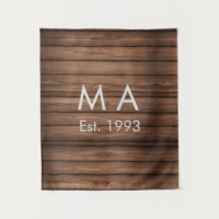 Texte de lettre de nom boho rustique marron année