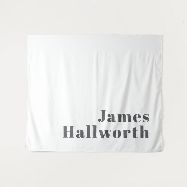 Tenture Texte moderne élégant et rétro | Gris (Devant (Horizontal))