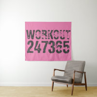 Texte usé et rayé Workout 247365 rose