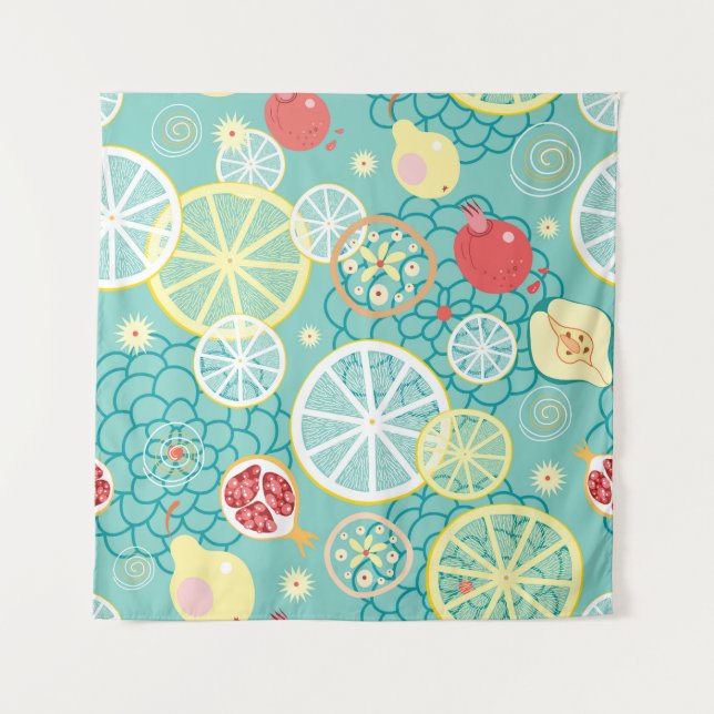 Tenture Texture de fruits, Arrière - plan vibrant. (Devant)