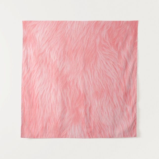 Tenture Texture de la fourrure de laine rose souple (Devant)