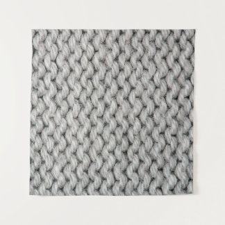 Tenture Texture en laine tricotée blanche, photo de gros p