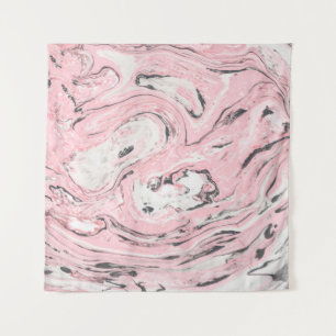 Tenture Texture en marbre rose et noir. Retour abstrait mo