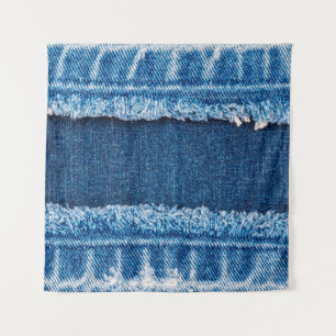Tenture Texture en tissu de jean denim bleu