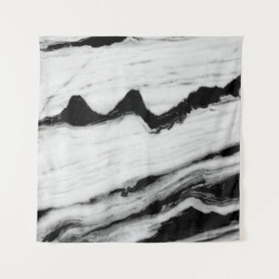 Tenture texture naturelle en marbre noir et blanc, luxueux