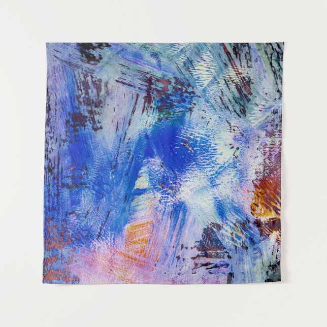 Tenture texture raster acrylique différente mono multicolo (Devant)