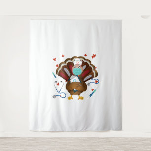 Tenture Thanksgiving Scrub Tops Femmes Turquie Nurda Holid