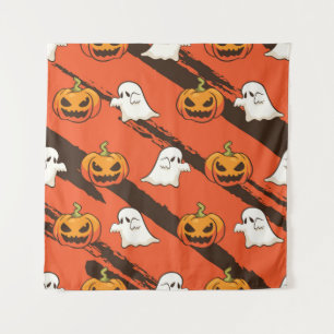 Tenture Thème d'Halloween citrouille, motif sans couture.