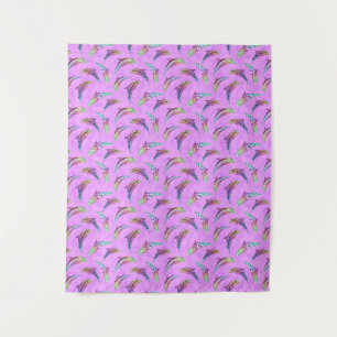 Tenture Tie Dye Animaux marins roses Dolphins Marlins
