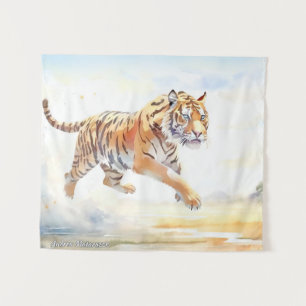 Tenture Tigre en action 3