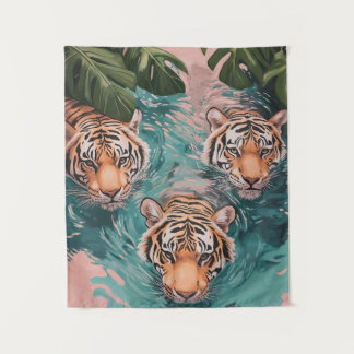 Tenture Tigres dans l'aventure aquatique
