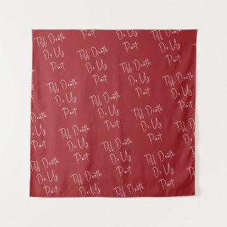 Tenture Till Death Do Us Part Squelette Script Mariage Rou