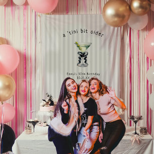 Tenture Tini Bit plus âgé   Martini à thème Anniversaire