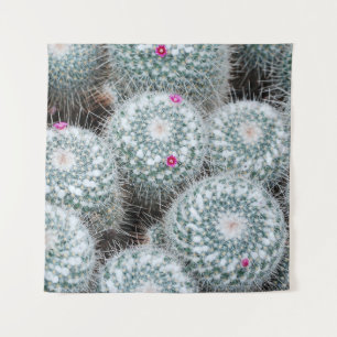 Tenture Tiny rose Fleurs Plantes Cactus