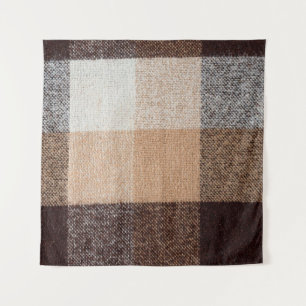 Tenture Tissu en laine Brown à damiers plaid. tartan 
