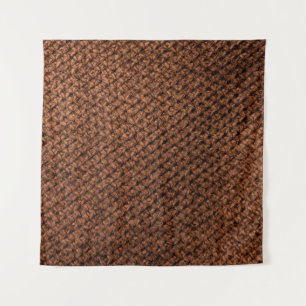 Tenture Tissu en tissu marron foncé, ondulé ridé 
