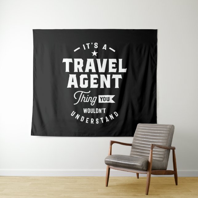 Tenture Titre du travail de l'agent de voyage Cadeau (En situation (horizontale))