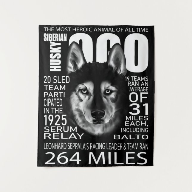 Tenture Togo Siberian Husky Cool Husky Dog Face (Devant)