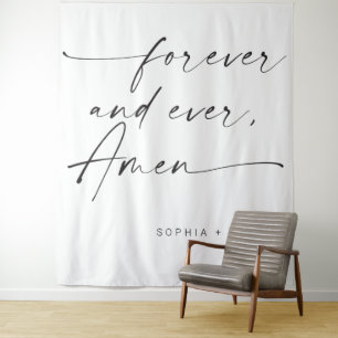 Tenture Toile de fond de citation de mariage pour toujours