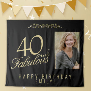 Tenture Toile de fond de photo pour 40e anniversaire 40 et