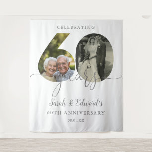 Tenture Toile de fond photo pour les 60 ans de mariage 2