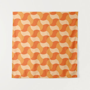 Tenture Tons oranges géométriques : Carreaux Abstraits