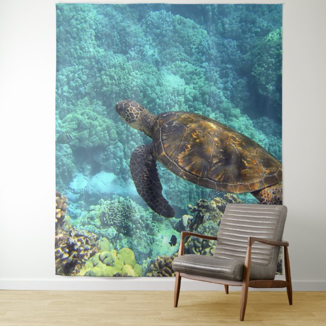 Tenture tortue de mer (En situation)