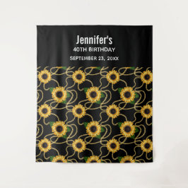 Tenture Tournesols jaunes élégants motif élégant anniversa