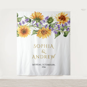 Tenture Tournesols rustiques & Mariage Lavander