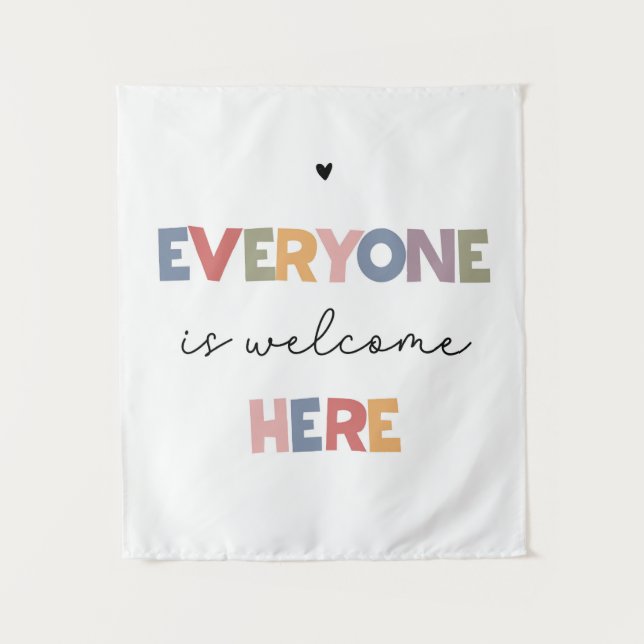 Tenture Tout Le Monde Est Bienvenue Ici (Devant)
