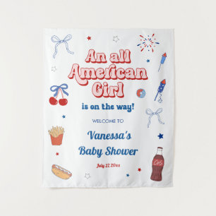 Tenture Tout signe de tissu de bienvenue pour Baby Shower