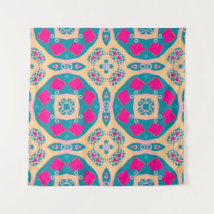 Tenture Traditionnel, patchwork péruvien, motif de tuiles