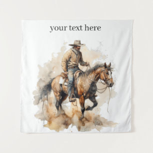 Tenture Trail Ride Dusty en aquarelle, personnalisé