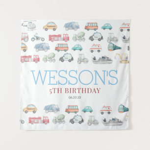 Tenture Transport Affiche de bienvenue d'anniversaire