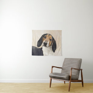 Tenture Treeing Walker Coonhound Peinture - Art original