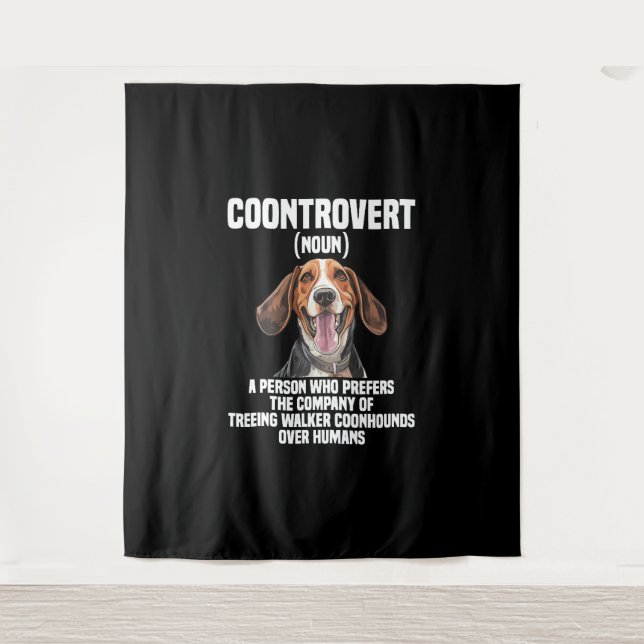 Tenture Trek Walker Coonhound Lover Chien Coontrovert (Devant)