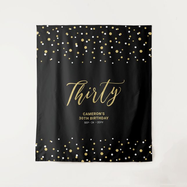Tenture Trente | Toile de fond pour fête d'anniversaire de (Devant)