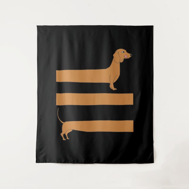 Tenture Très long Dachshund drôle (Devant)
