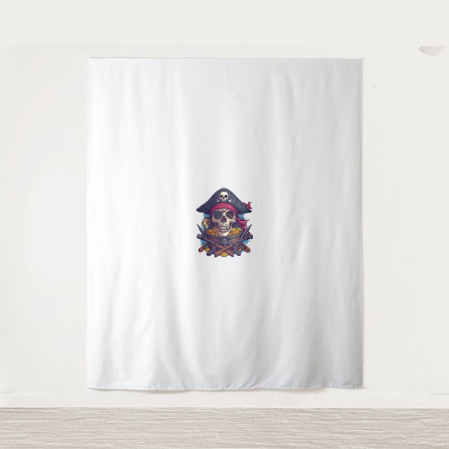 Tenture Trésor du crâne de pirate (Devant)