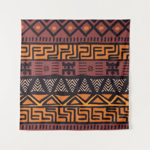 Tenture Tribal de Bohême coloré géométrique