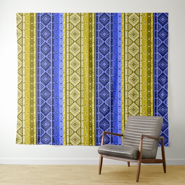 Tenture Tribal ethno boho ornementale traditionnelle ornem (En situation (horizontale))