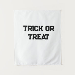 Tenture Trick ou. Traiter Halloween éffrayant noir simple