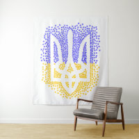 Trident heraldique ukrainien tryzub étoiles disper