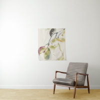 Triptyque de branche feuille aquarelle