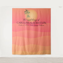 Tropical italien Sunset Palm Tree Minimal Mariage