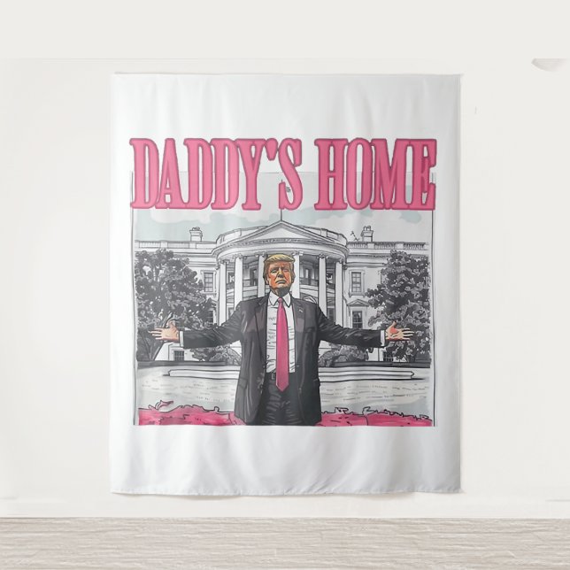 Tenture Trump 2024 Election Daddy's Home Pink (Devant)