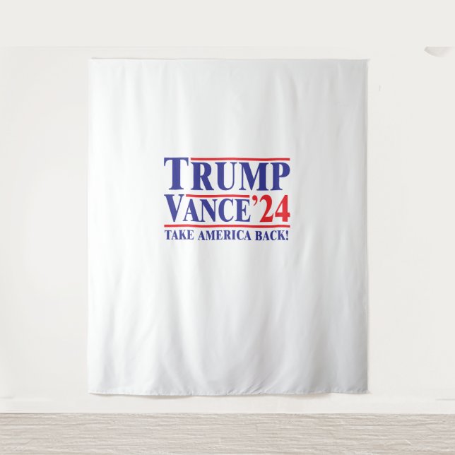 Tenture Trump Vance 2024 "Take America Back" Tapestry (Devant)