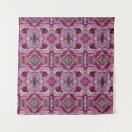 Tenture Tulipe rose Ikat aussi